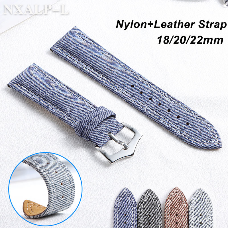 Seiko Watches Smartwatch - Denim Canvas Nylon Watch Strap 18mm