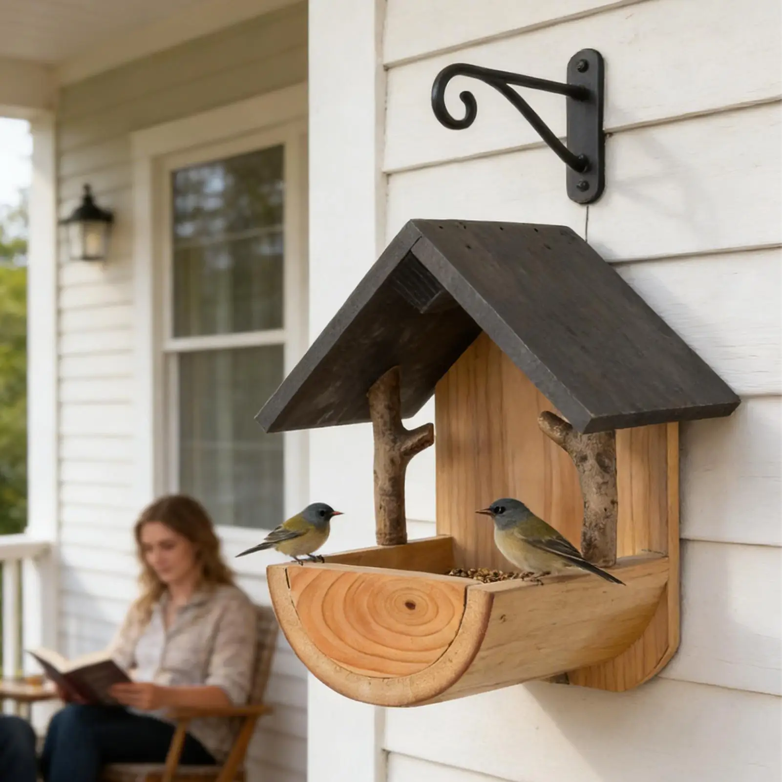 Wall Mount Wooden bird feeder  - огляд і ціна Watches Original