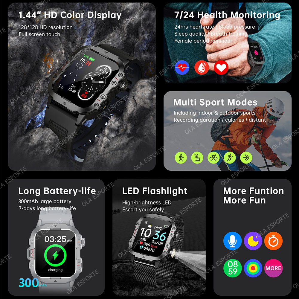 2026 New Rugged Military GPS S - огляд і ціна Smartwatch Rugged Watches For Men