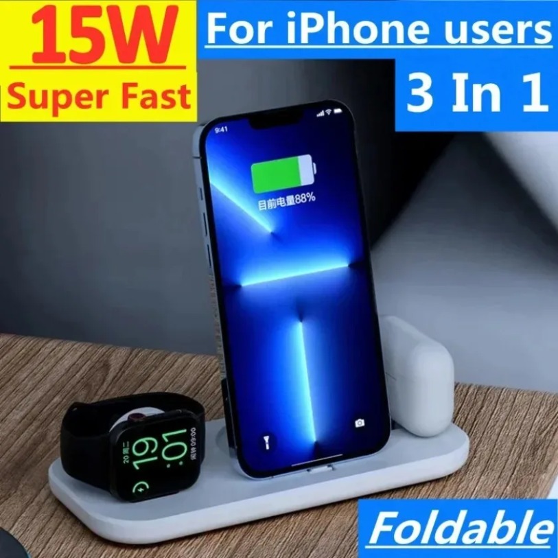 3 In 1 Wireless Charger Stand  - огляд і ціна Watch Watch Xs