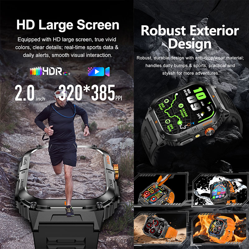 Large 1000mAh Battery Mens Out - огляд і ціна Smartwatch Rugged Watches For Men