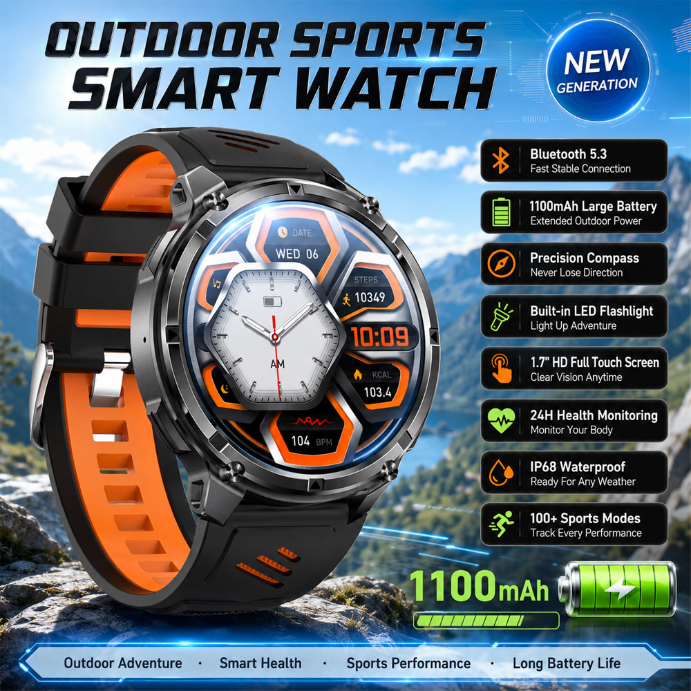 YAOCX AMOLED Smartwatch Men 11 - огляд і ціна Smartwatch Rugged Watches For Men