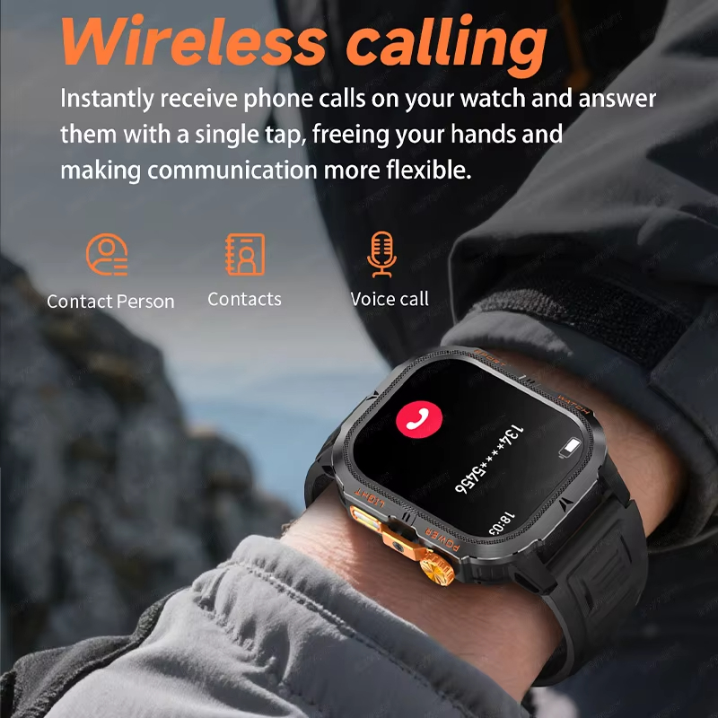 2026 Rugged 1200mAh big Batter - огляд і ціна Smartwatch Rugged Watches For Men