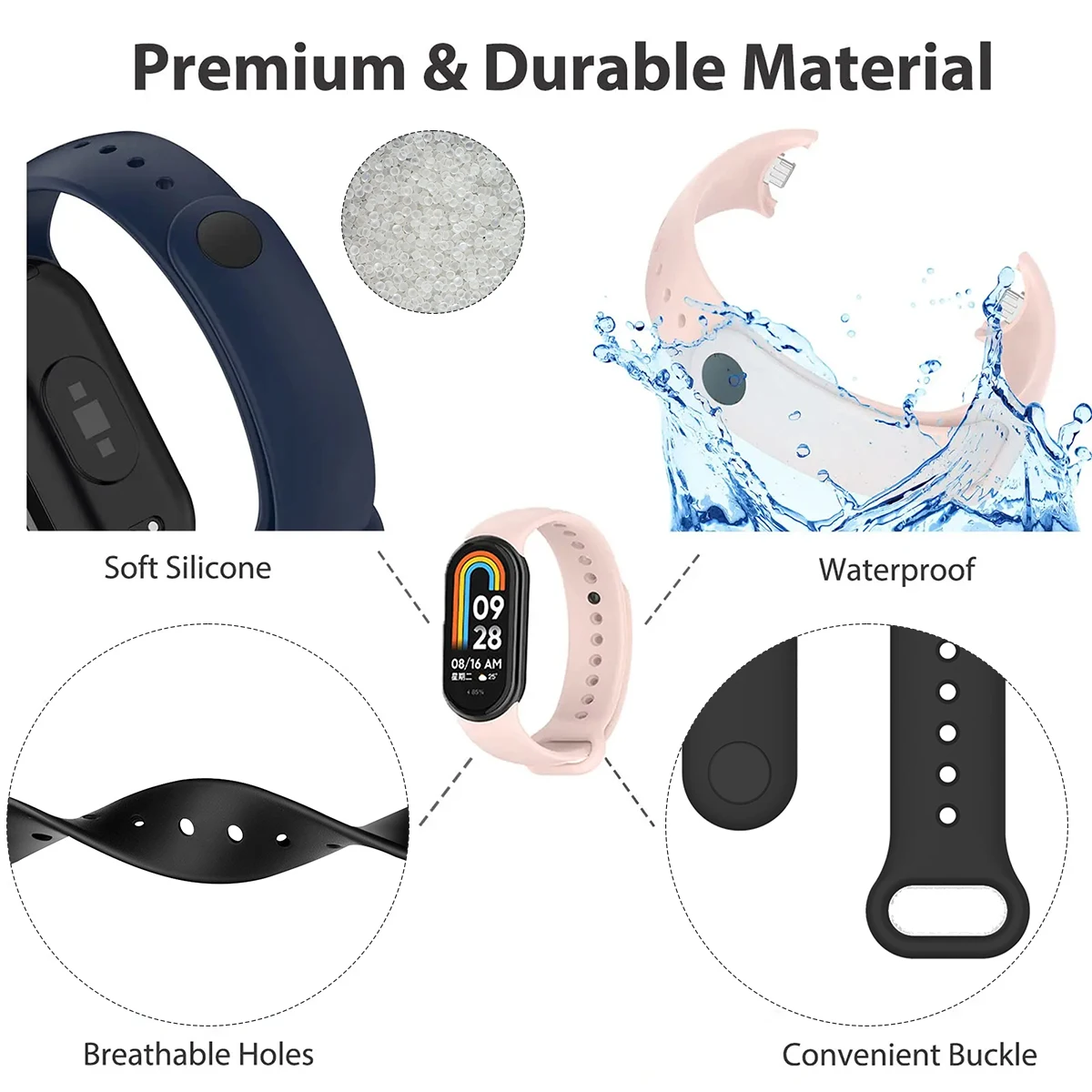 Strap for Xiaomi Mi Band 9/9 N - огляд і ціна Silicone Sport Band