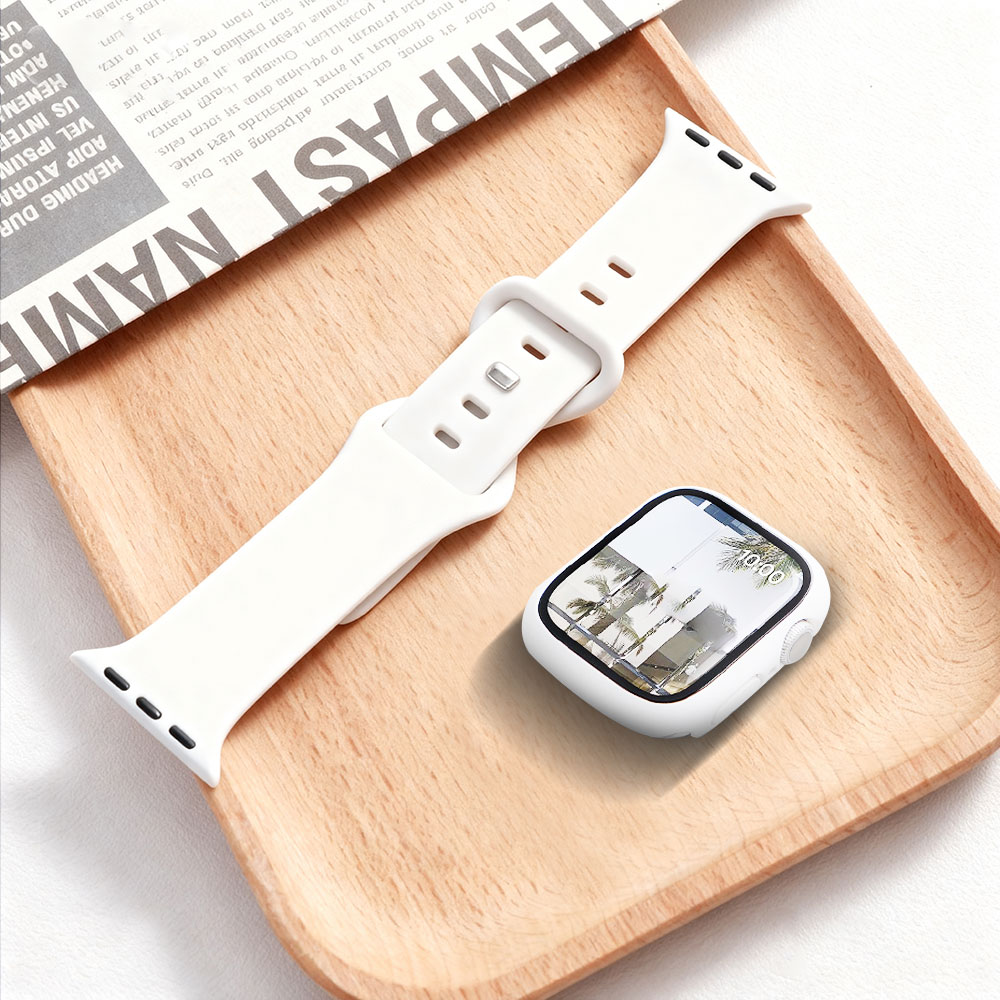 Glass+Case+band For Apple Watc - огляд і ціна Silicone Sport Band