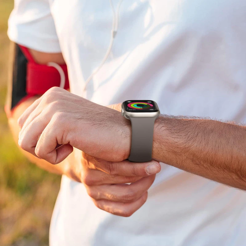 Glass+Case+band For Apple Watc - огляд і ціна Silicone Sport Band