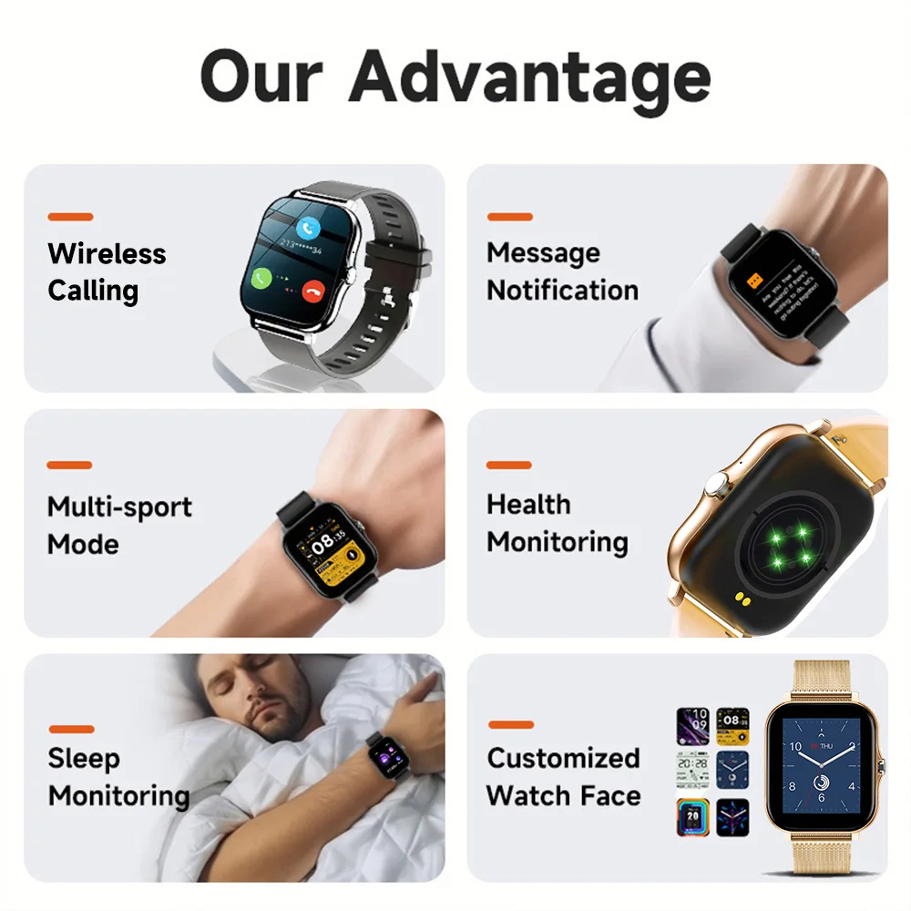 Smart Watch For Android IOS Wa - огляд і ціна Smartwatch Sports Watches For Women
