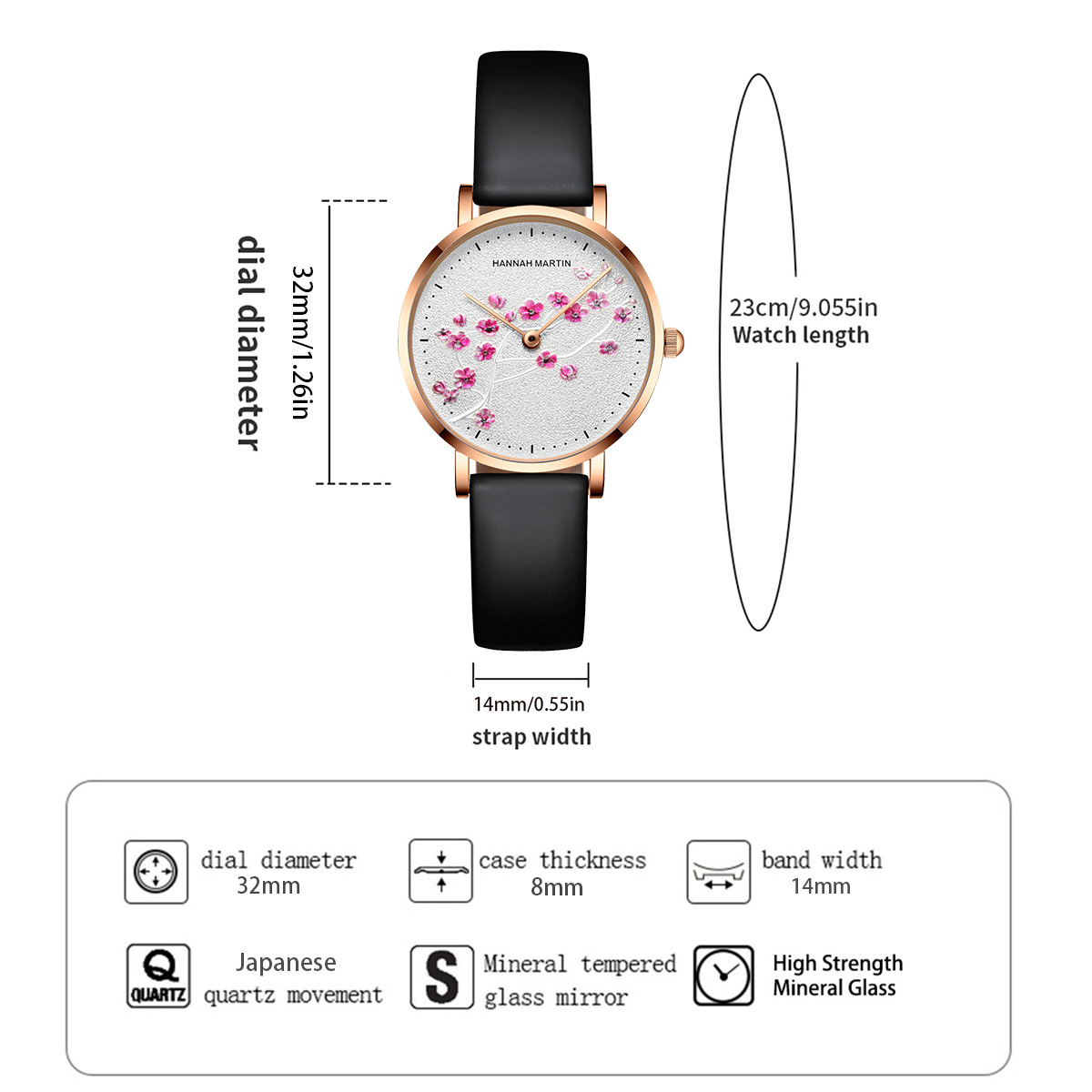 HANNAH MARTIN Women Watch 1324 - огляд і ціна Anti-Magnetic Watch